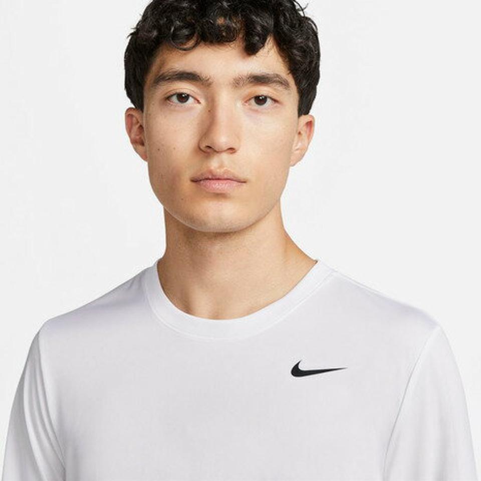 ナイキ(NIKE)(メンズ)Tシャツ 長袖 ロンT メンズ 白ドライフィット レジェンド フィットネス 速乾 ワンポイント シンプル DX0994-100