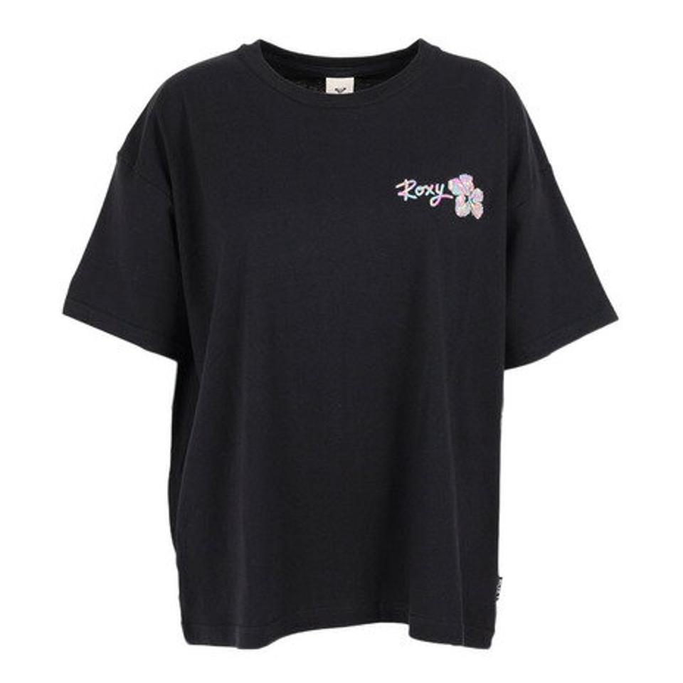 【2点10%OFFクーポン対象!8/30まで】ロキシー(ROXY)(レディース)半袖Tシャツ カラー ミックスト 23SPRST231614YBLK