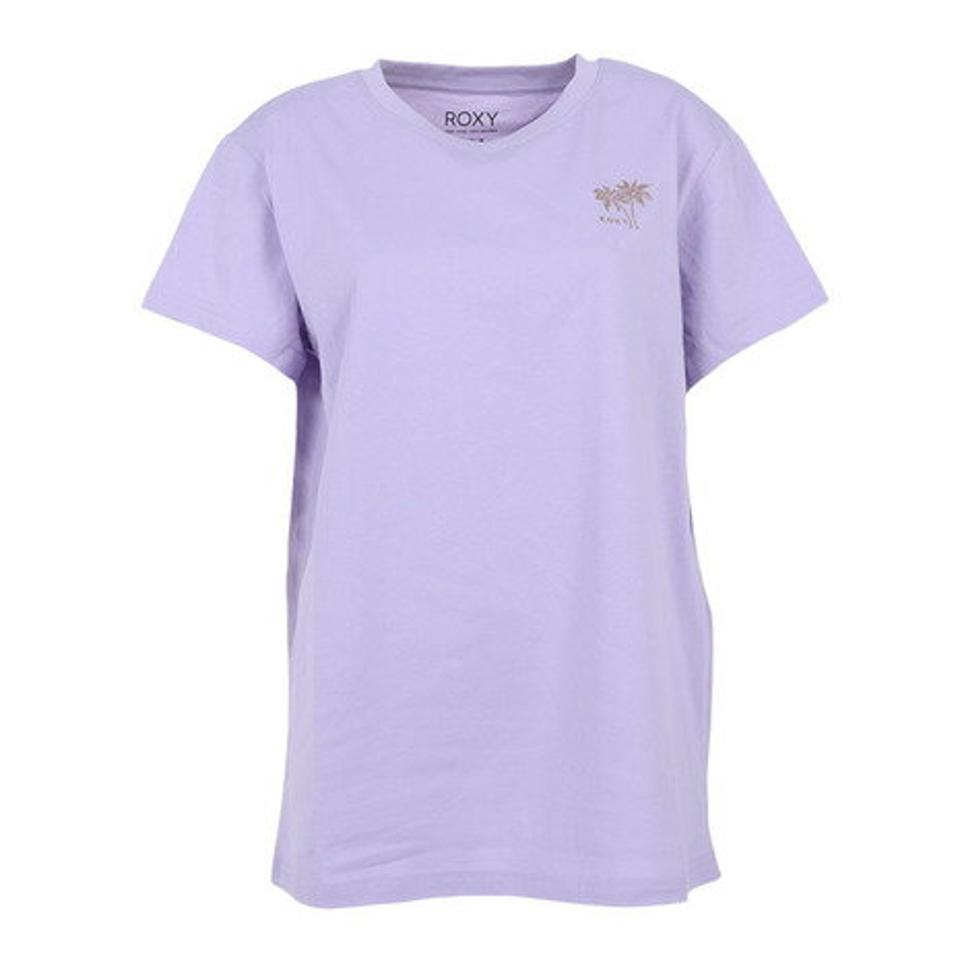 ロキシー(ROXY)(レディース)Tシャツ レディース MOONLIGHT 刺繍 23SPRST231107LAV