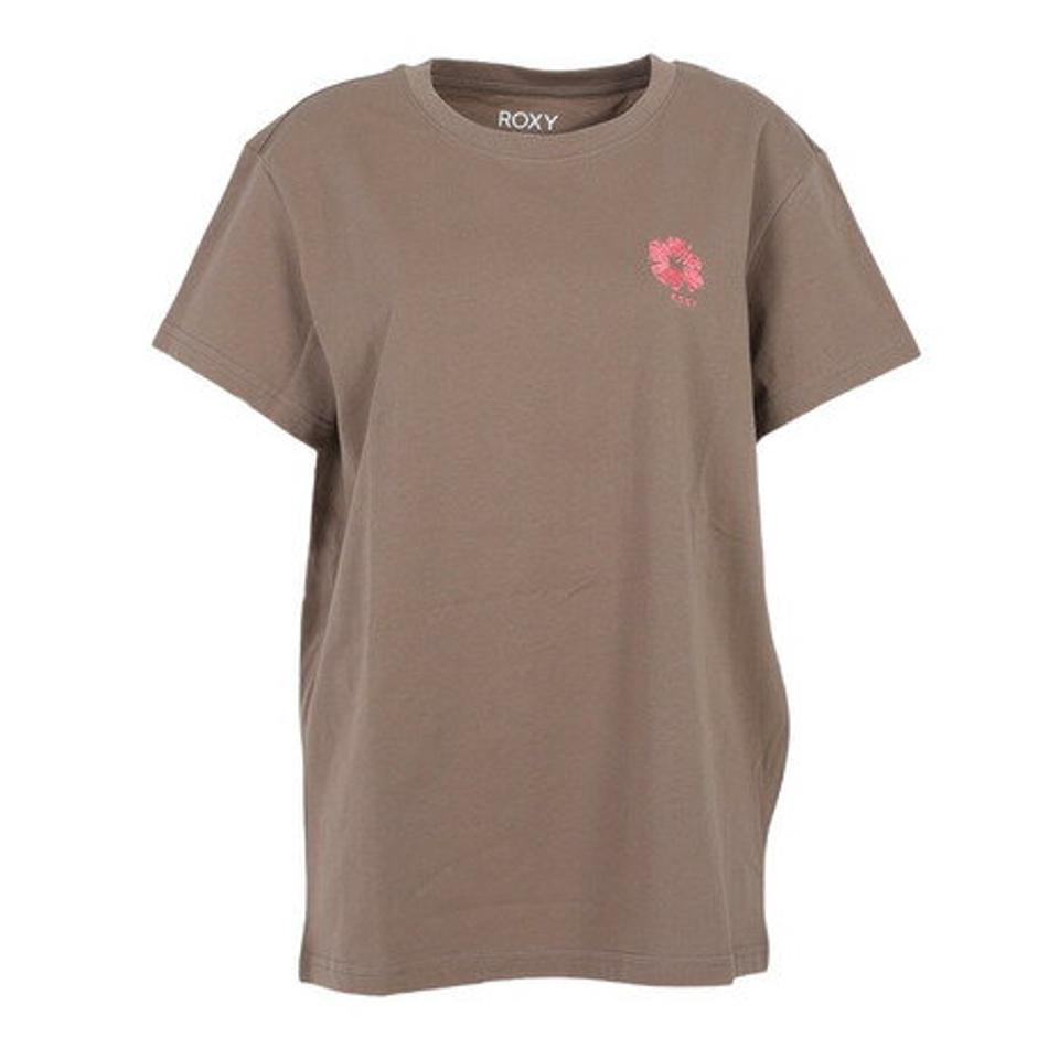 ロキシー(ROXY)(レディース)Tシャツ レディース MOONLIGHT 刺繍 23SPRST231107BRN