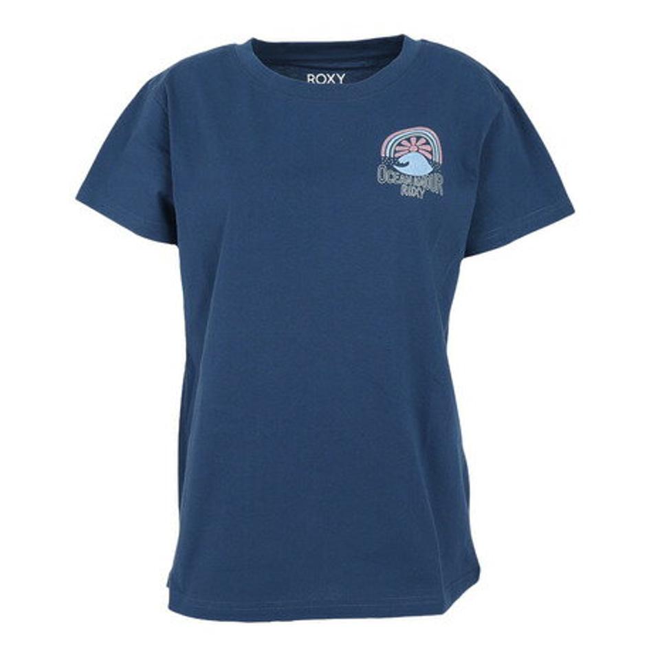 ロキシー(ROXY)(レディース)Tシャツ レディース RAINBOW SURF バックプリント 23SPRST231105NVY