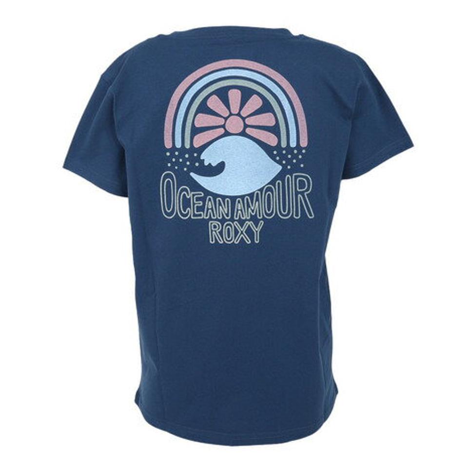 ロキシー(ROXY)(レディース)Tシャツ レディース RAINBOW SURF バックプリント 23SPRST231105NVY