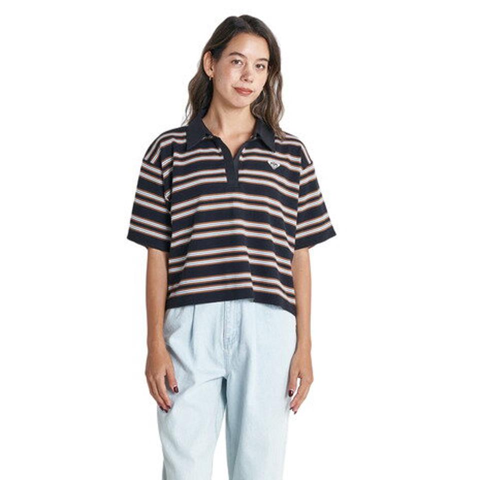 ロキシー(ROXY)(レディース)半袖ポロシャツ レディース SUNNY DAY POLO クロップド トップ RDK232032 BBO