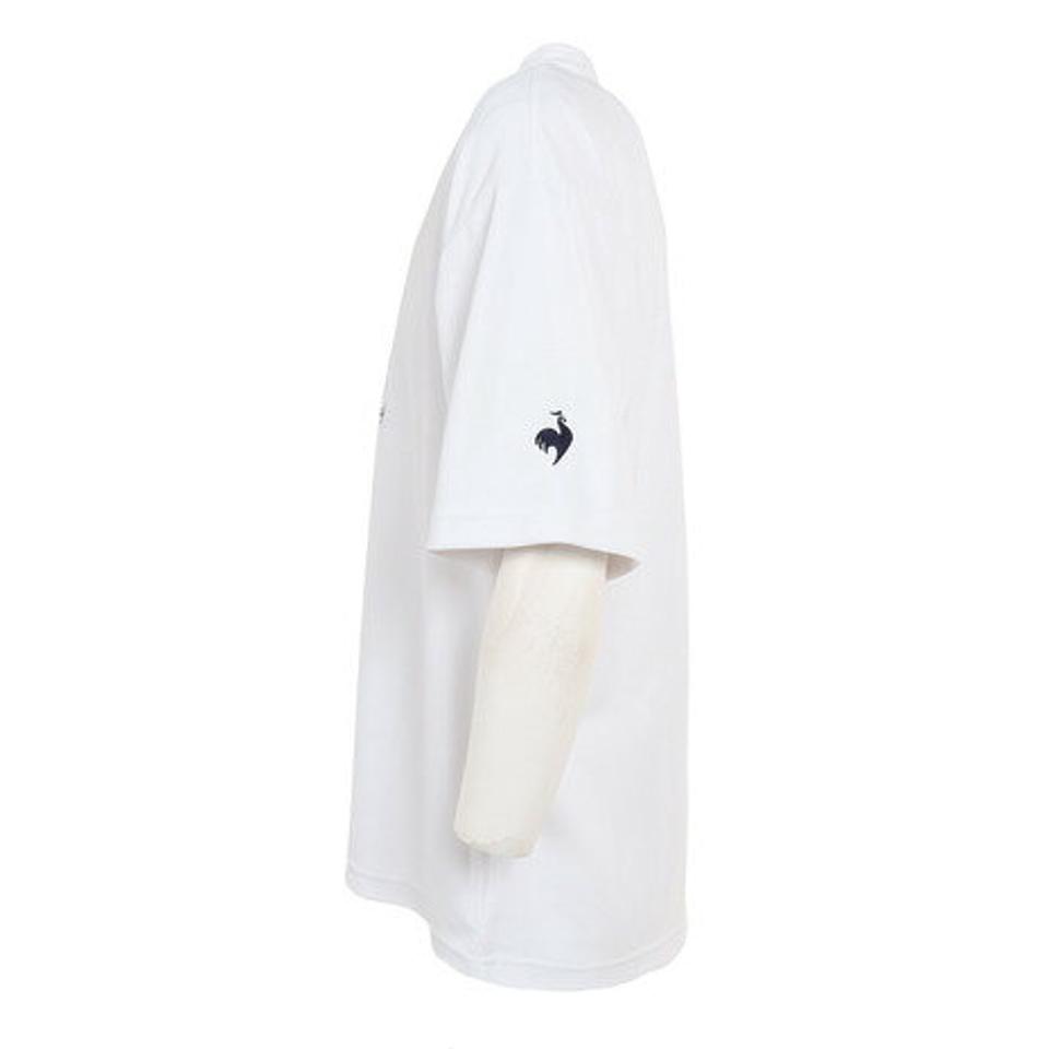 ルコック スポルティフ(le coq sportif)(メンズ)半袖Tシャツ メンズ SUNSCREEN ビッグロゴ QMMVJA03 WH