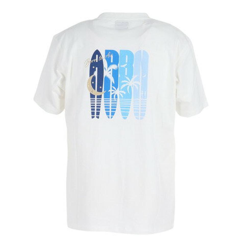 【20%OFFクーポン対象!8/10まで】エアボーン(ARBN)(メンズ)半袖Tシャツ メンズ AB2023SSM-APP004WHT