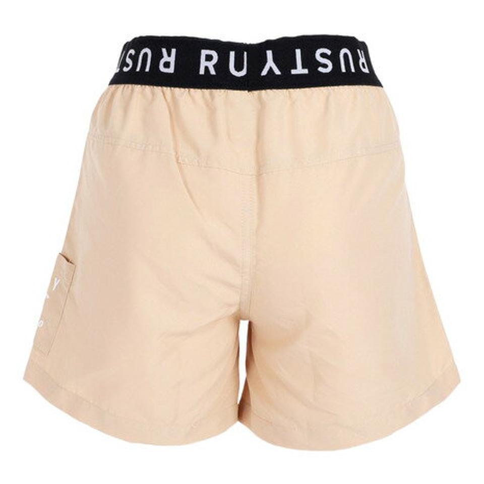 ラスティ（RUSTY）（レディース）水着 ショートパンツ サーフパンツ パイピング ボードショーツ SMILE 922401BEG