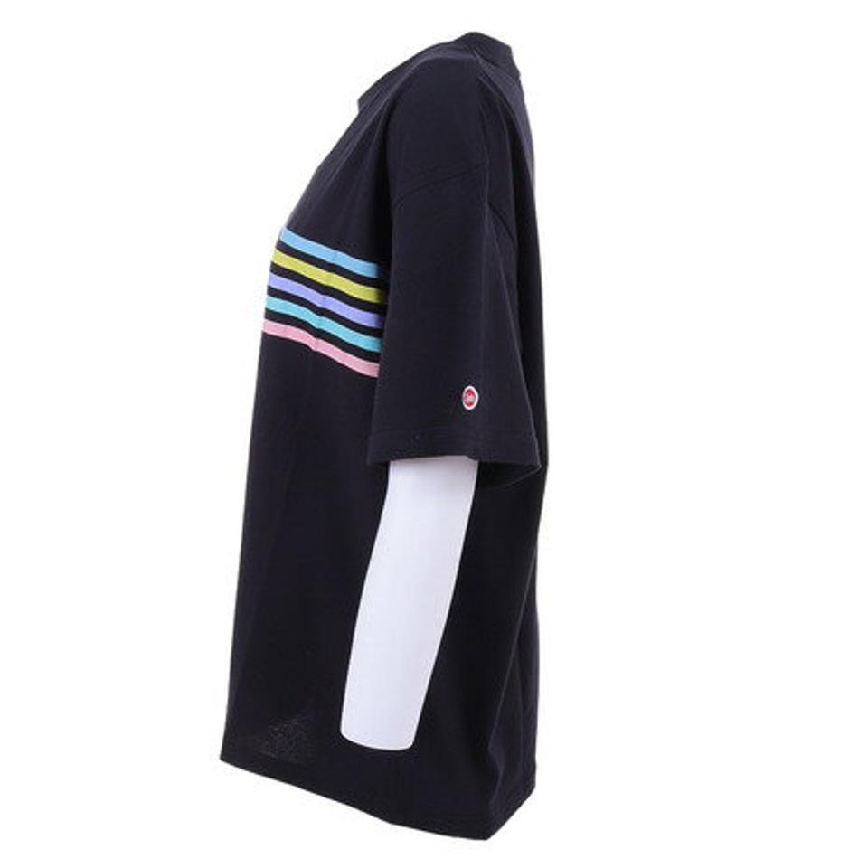 スライド(SLYDE)(レディース)半袖Tシャツ レディース マルチ ライン プリント SL2023SSL-APP008