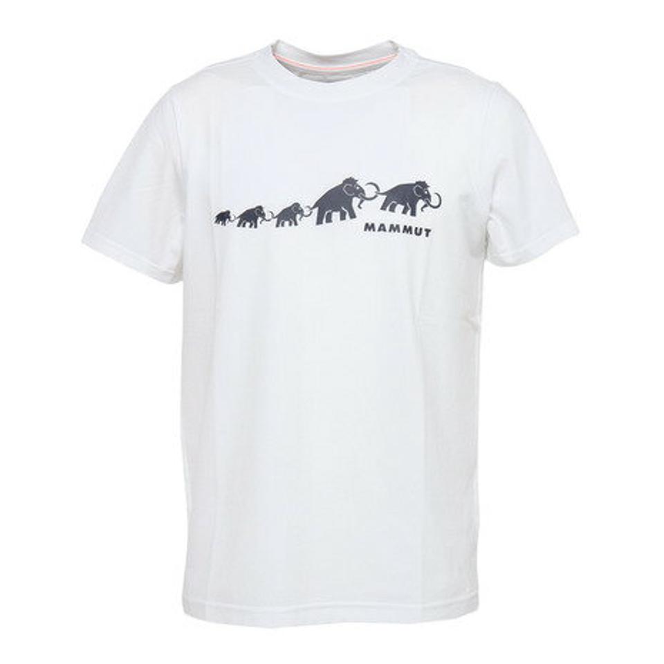 マムート(MAMMUT)(メンズ)半袖Tシャツ クイックドライ ロゴプリントTシャツ AF Men 1017-02012-00473 ホワイト×ブラック