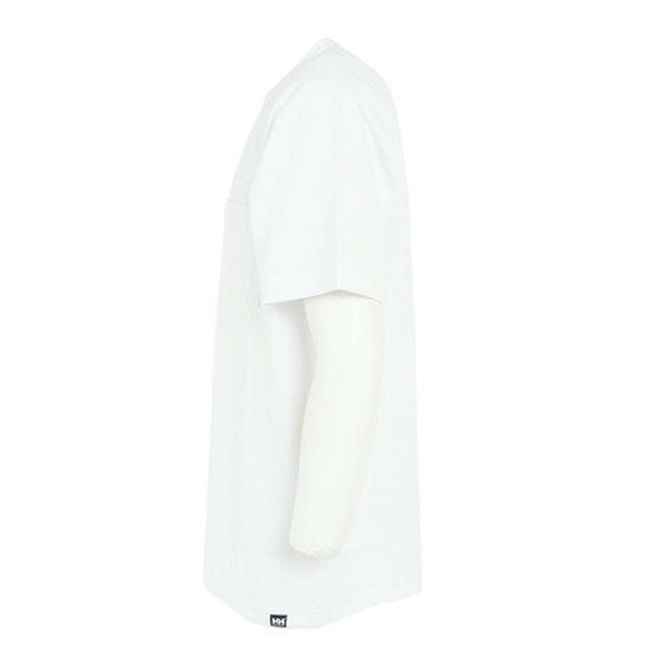 ヘリーハンセン(HELLY HANSEN)(メンズ、レディース)半袖Tシャツ バックスクエア ロゴTシャツ HOE62302WS W ホワイト