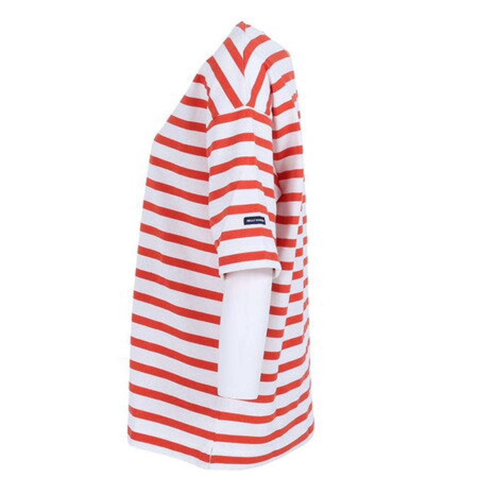 ヘリーハンセン(HELLY HANSEN)(レディース)半袖Tシャツ ショートスリーブ ボーダーボートネック HOE32205 PF ホワイト×レッド