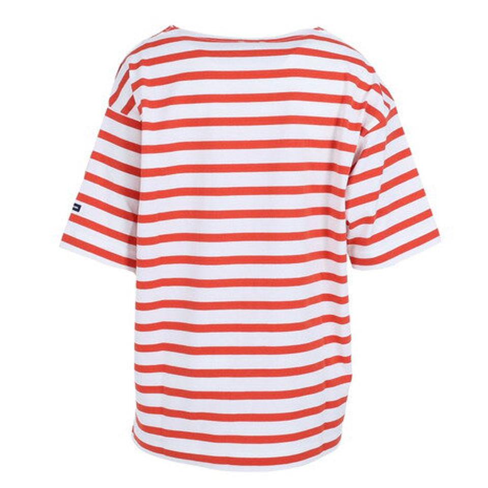 ヘリーハンセン(HELLY HANSEN)(レディース)半袖Tシャツ ショートスリーブ ボーダーボートネック HOE32205 PF ホワイト×レッド