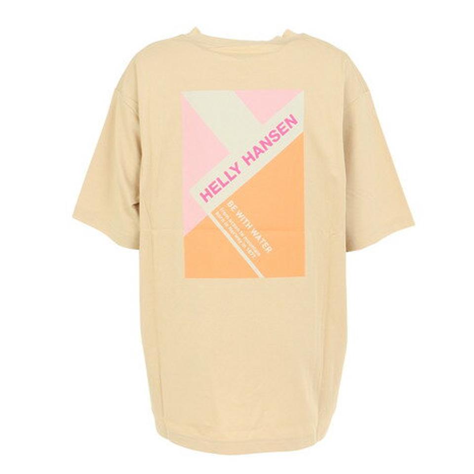 ヘリーハンセン(HELLY HANSEN)(レディース)半袖Tシャツ S/S SAIL グラフィックプリントティー HE62327 BS ベージュ