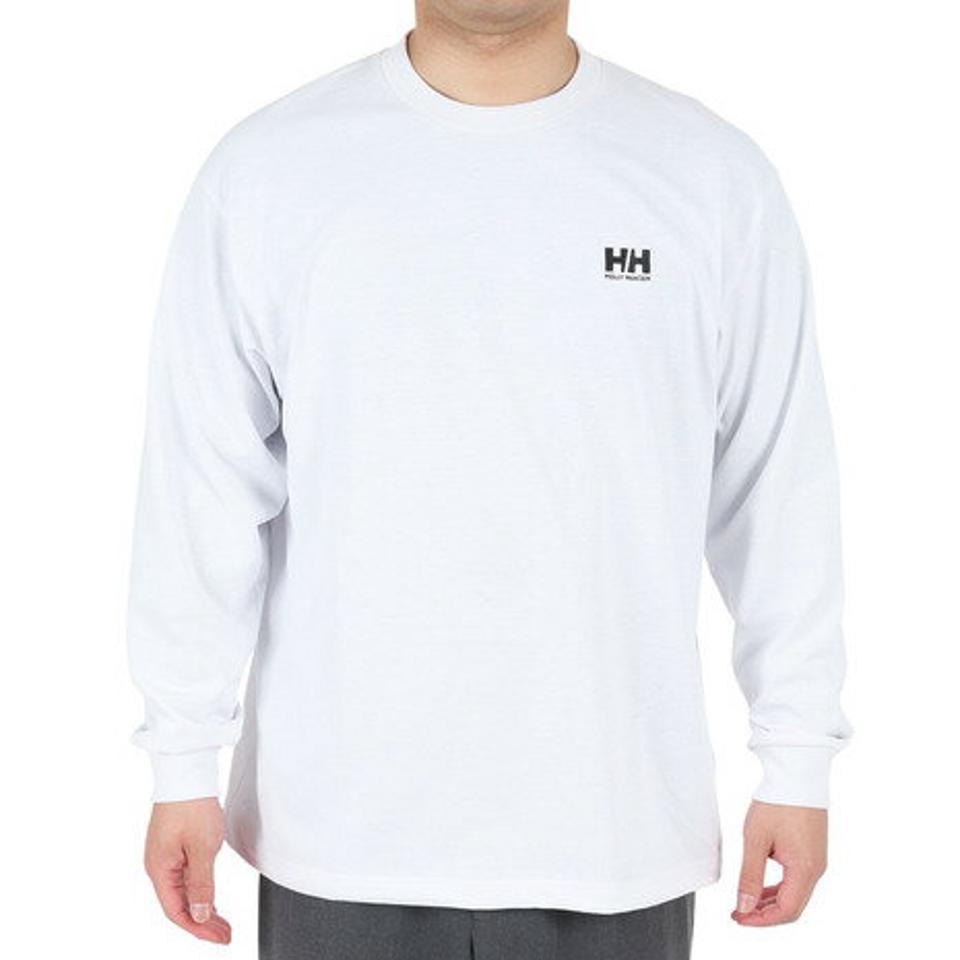 ヘリーハンセン(HELLY HANSEN)(メンズ、レディース)長袖Tシャツ ロンT HHスクエアロゴTシャツ HE32332 CW ホワイト
