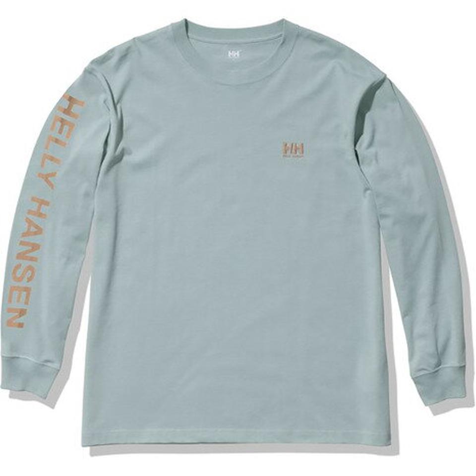 ヘリーハンセン(HELLY HANSEN)(メンズ、レディース)長袖Tシャツ ロンT ロングスリーブレターTシャツ HE32331 AH ブルーグレー トップス 速乾 消臭 春