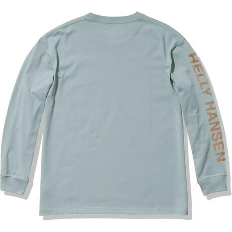 ヘリーハンセン(HELLY HANSEN)(メンズ、レディース)長袖Tシャツ ロンT ロングスリーブレターTシャツ HE32331 AH ブルーグレー トップス 速乾 消臭 春