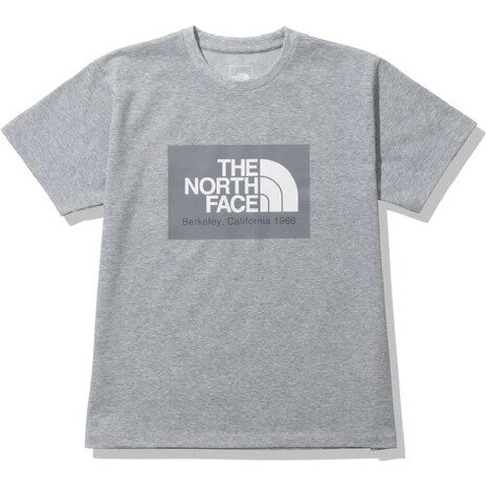 ノースフェイス(THE NORTH FACE)(レディース)半袖Tシャツ ショートスリーブ カリフォルニアロゴTシャツ NTW32355 Z グレー