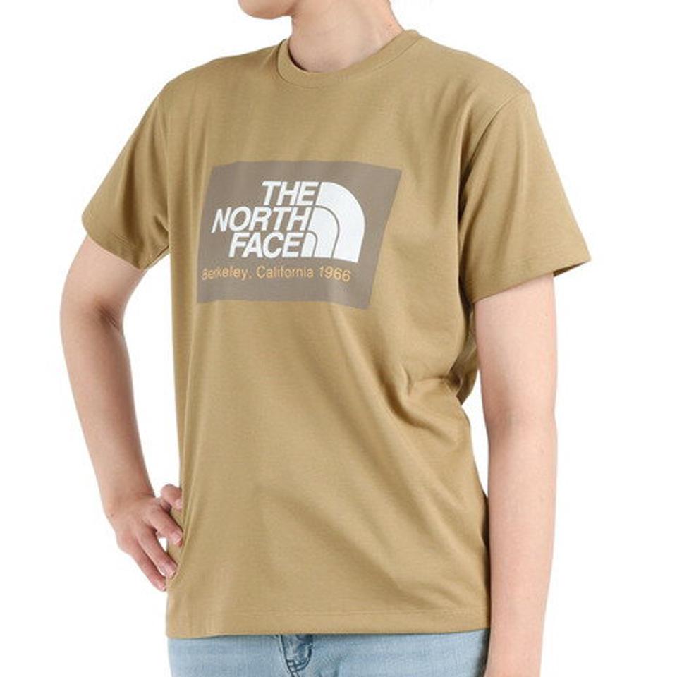ノースフェイス(THE NORTH FACE)(レディース)半袖Tシャツ ショートスリーブ カリフォルニアロゴTシャツ NTW32355 KT ベージュ