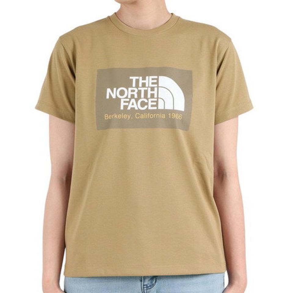 ノースフェイス(THE NORTH FACE)(レディース)半袖Tシャツ ショートスリーブ カリフォルニアロゴTシャツ NTW32355 KT ベージュ