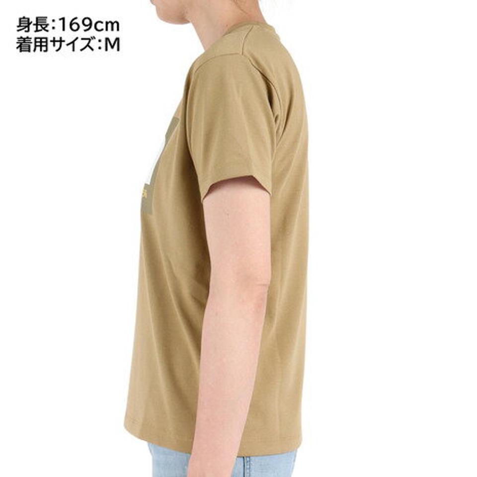 ノースフェイス(THE NORTH FACE)(レディース)半袖Tシャツ ショートスリーブ カリフォルニアロゴTシャツ NTW32355 KT ベージュ