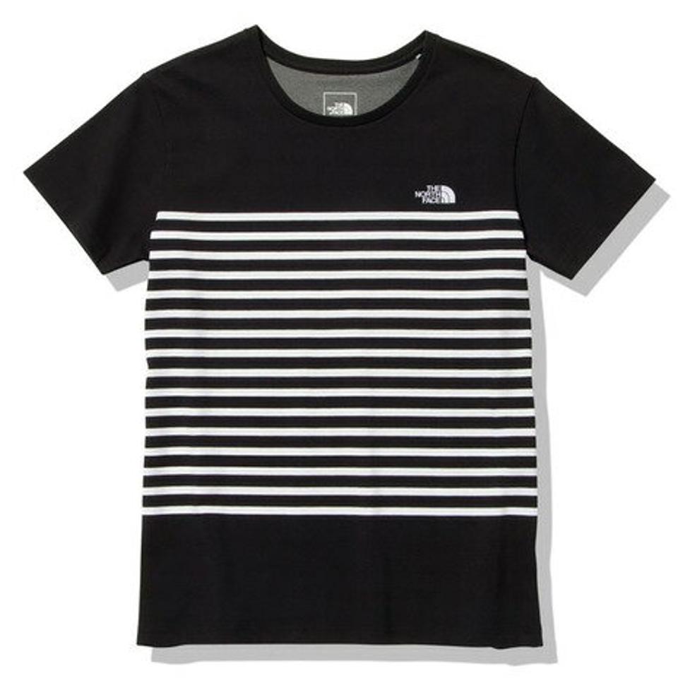 ノースフェイス(THE NORTH FACE)(レディース)半袖Tシャツ ショートスリーブパネルボーダーTシャツ NTW32335
