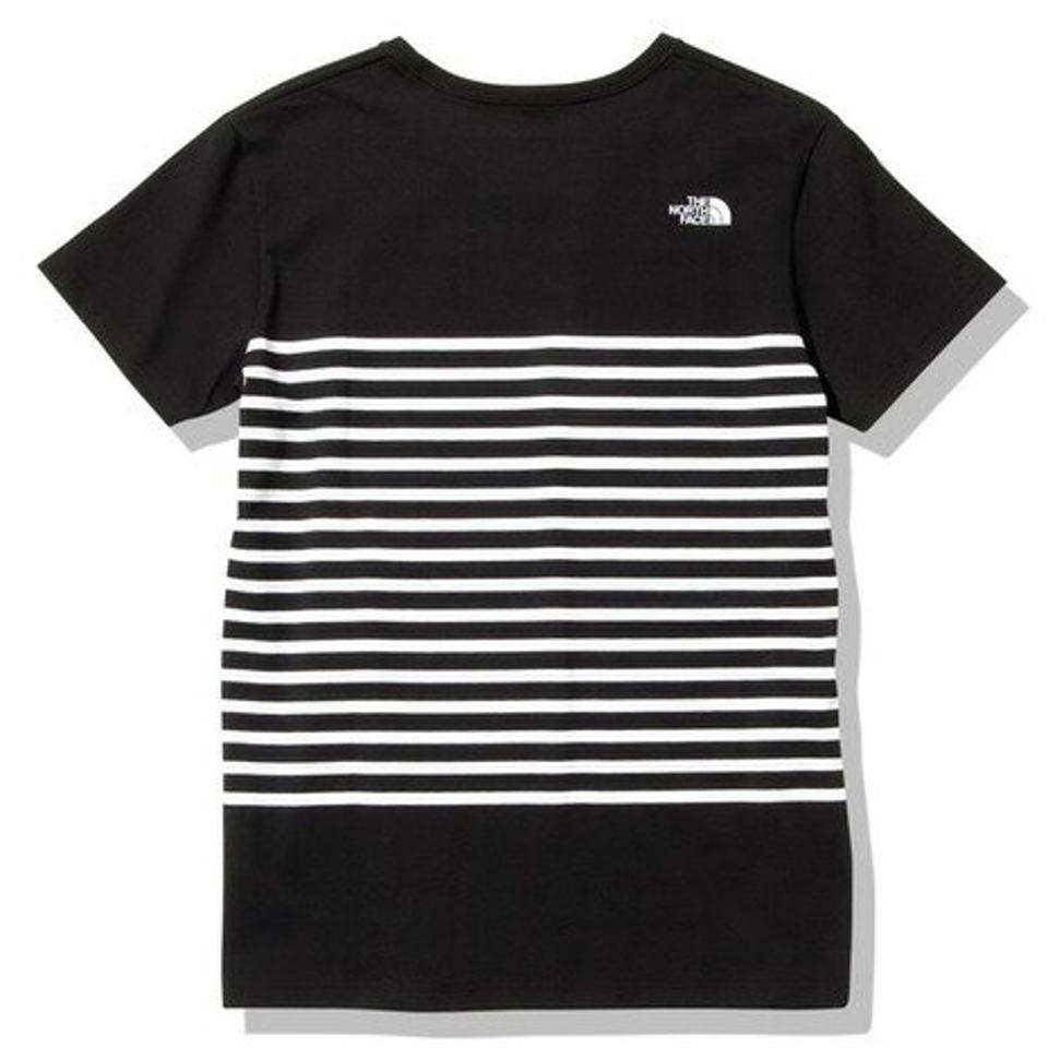 ノースフェイス(THE NORTH FACE)(レディース)半袖Tシャツ ショートスリーブパネルボーダーTシャツ NTW32335