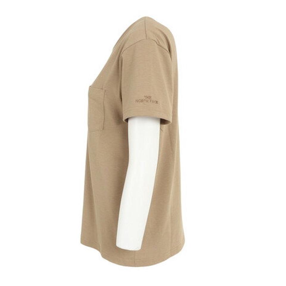 ノースフェイス(THE NORTH FACE)(レディース)半袖Tシャツ ポケットTシャツ NTW32332 KT ベージュ