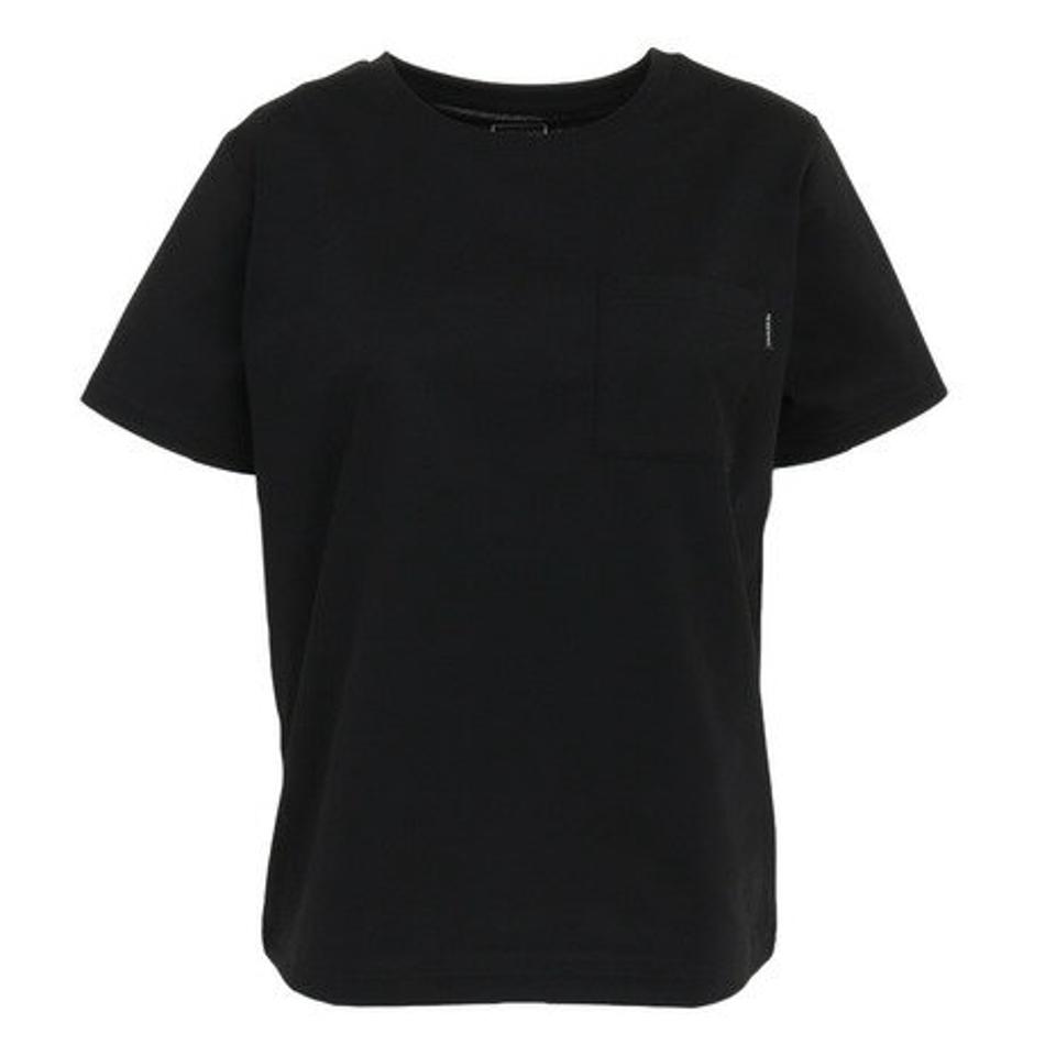 ノースフェイス(THE NORTH FACE)(レディース)半袖Tシャツ エアリーポケットTシャツ NTW12342 K ブラック