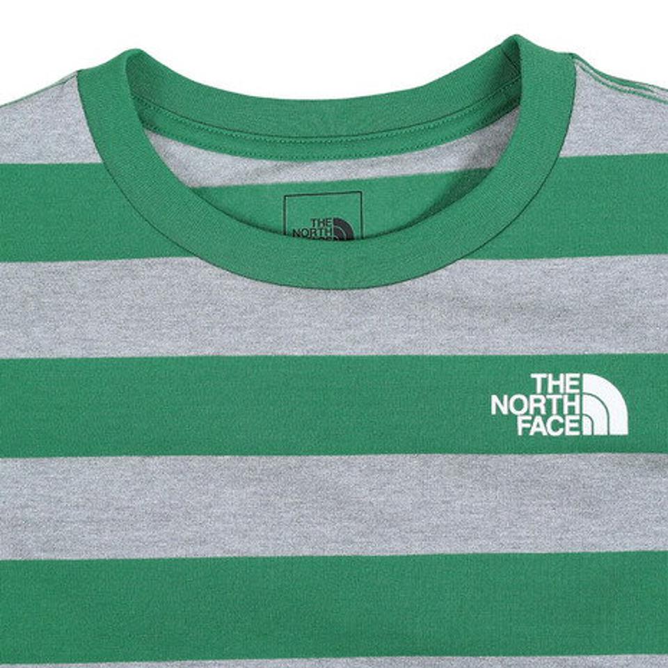 ノースフェイス(THE NORTH FACE)(キッズ)ジュニア 半袖 Tシャツ ショートスリーブ フィールドボーダーTシャツ グリーン NTJ32321 PR