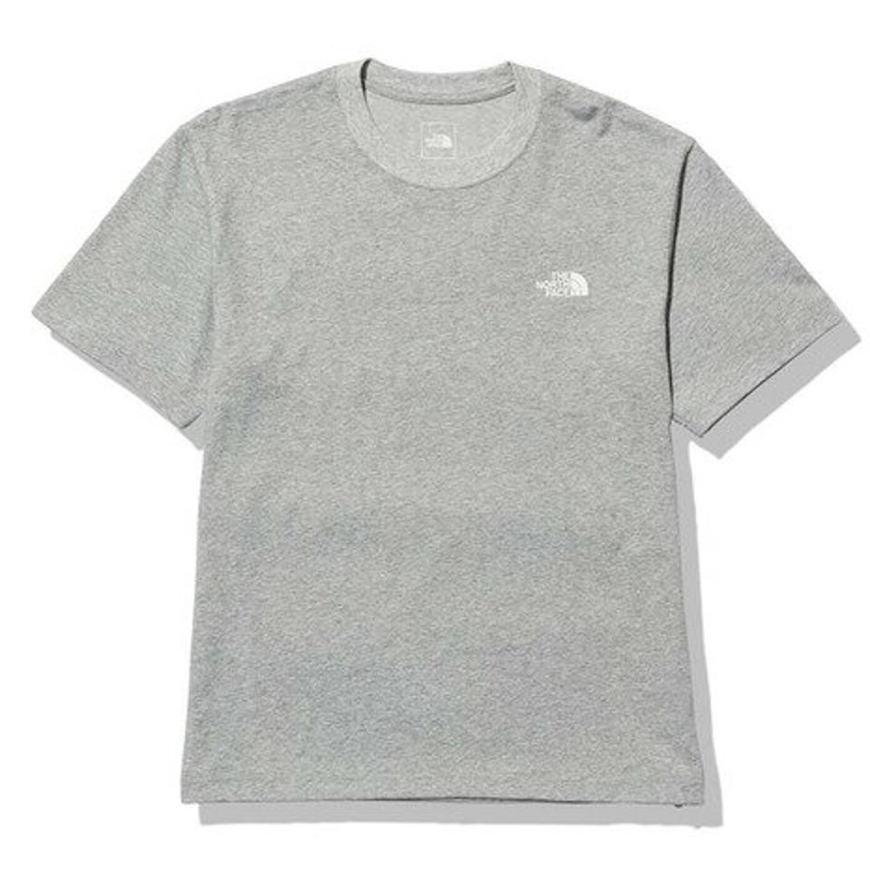 ノースフェイス(THE NORTH FACE)(メンズ)半袖Tシャツ ショートスリーブハーフスウィッチングロゴTシャツ NT32338 Z グレー