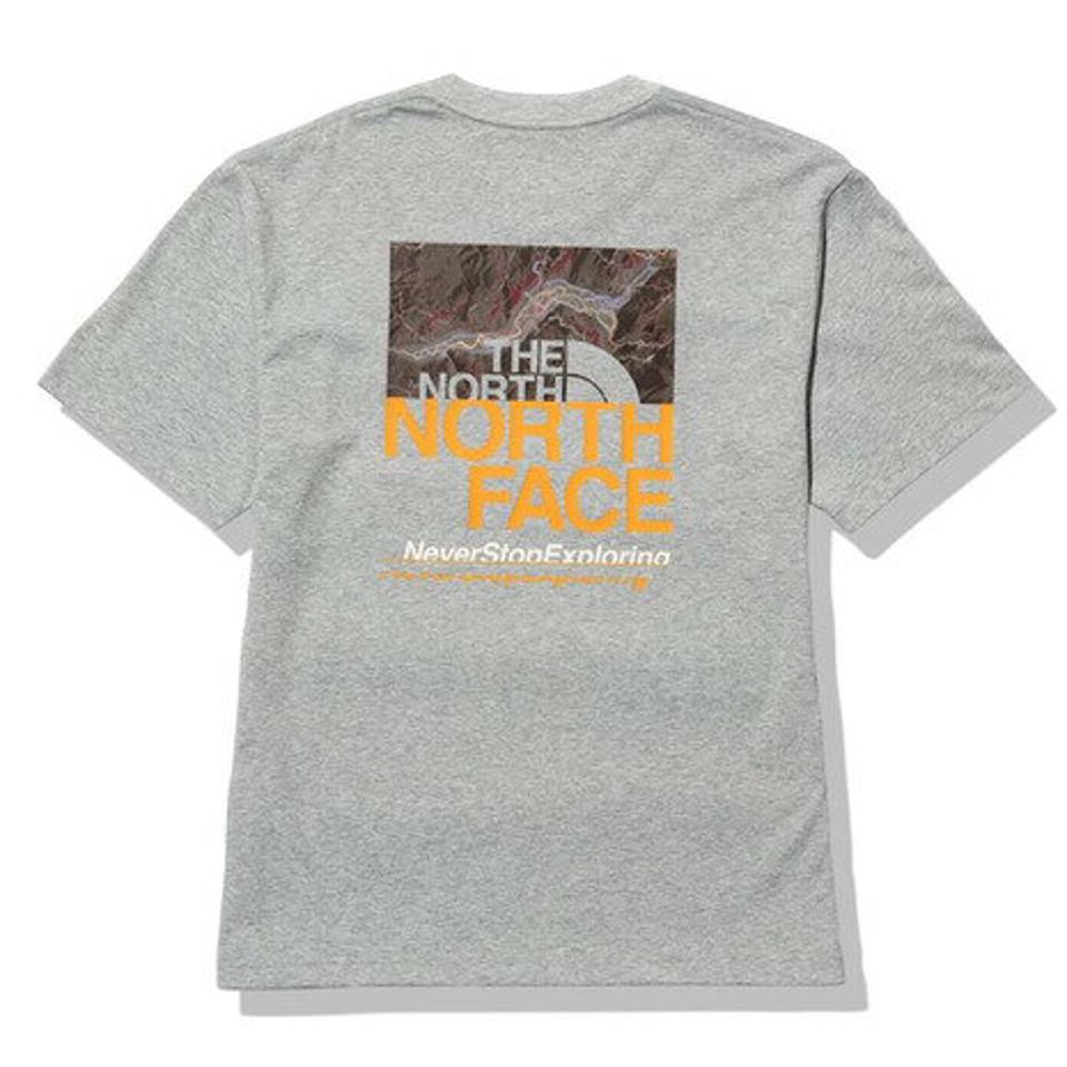 ノースフェイス(THE NORTH FACE)(メンズ)半袖Tシャツ ショートスリーブハーフスウィッチングロゴTシャツ NT32338 Z グレー