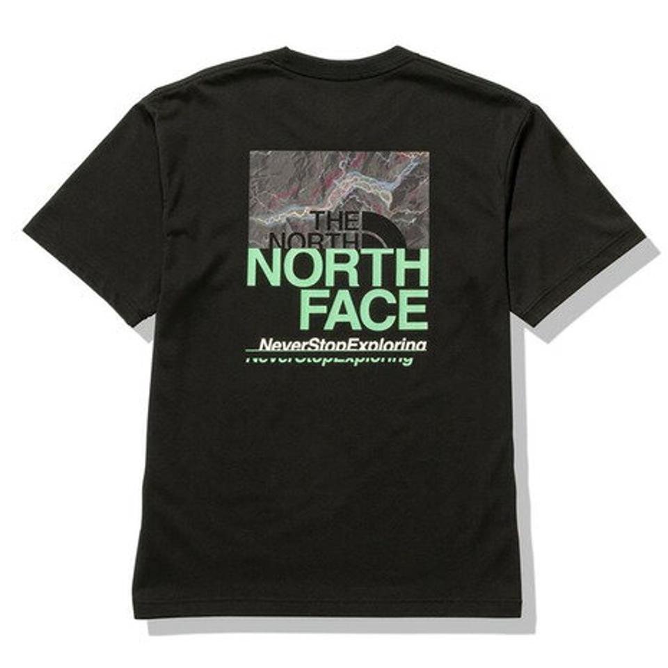 ノースフェイス(THE NORTH FACE)(メンズ)半袖Tシャツ ショートスリーブハーフスウィッチングロゴTシャツ NT32338 K ブラック