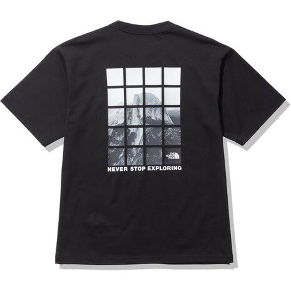ノースフェイス(THE NORTH FACE)(メンズ)半袖Tシャツ ショートスリーブハーフドームウィンドウTシャツ NT32337 K ブラック