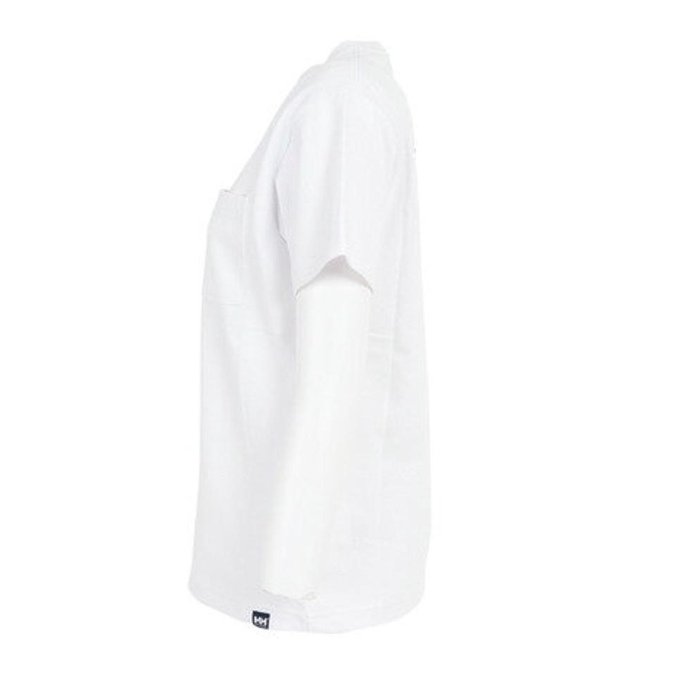 ヘリーハンセン(HELLY HANSEN)(メンズ、レディース)半袖Tシャツ バックスクエア ロゴTシャツ HOE62302WS W ホワイト