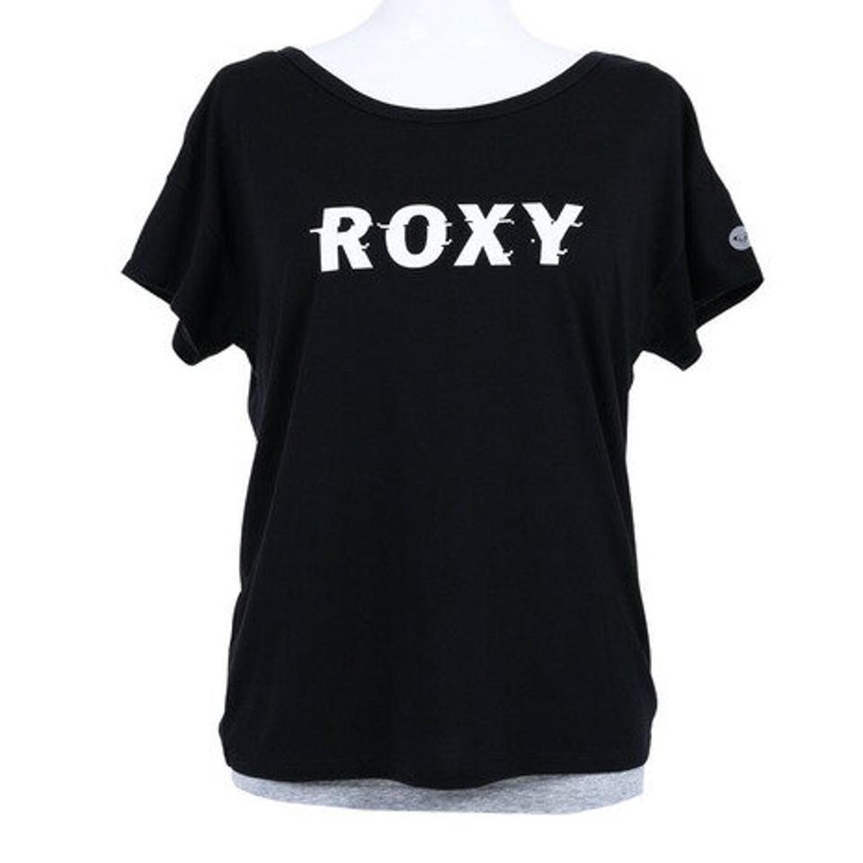 ロキシー(ROXY)(レディース)速乾 UVカット Tシャツ & カップ付きタンク セット MY EYES RST202509 BLK
