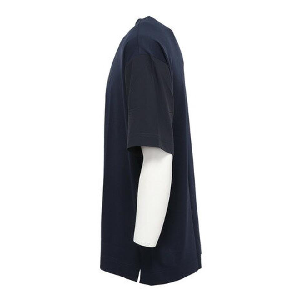 ウィッテム(HUITIEME)(メンズ)フロントハイブリット 半袖Tシャツ 191-26446-098