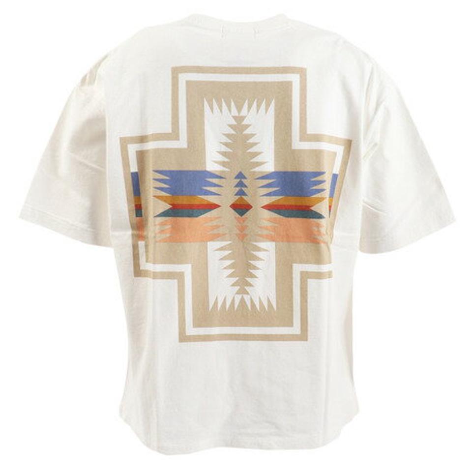 【9/10 24h限定 エントリー&対象4店舗買い回りで最大P10倍!】ペンドルトン(PENDLETON)(メンズ、レディース)半袖Tシャツ バックプリントTシャツ 19804409 O.Wht2 オフホワイト