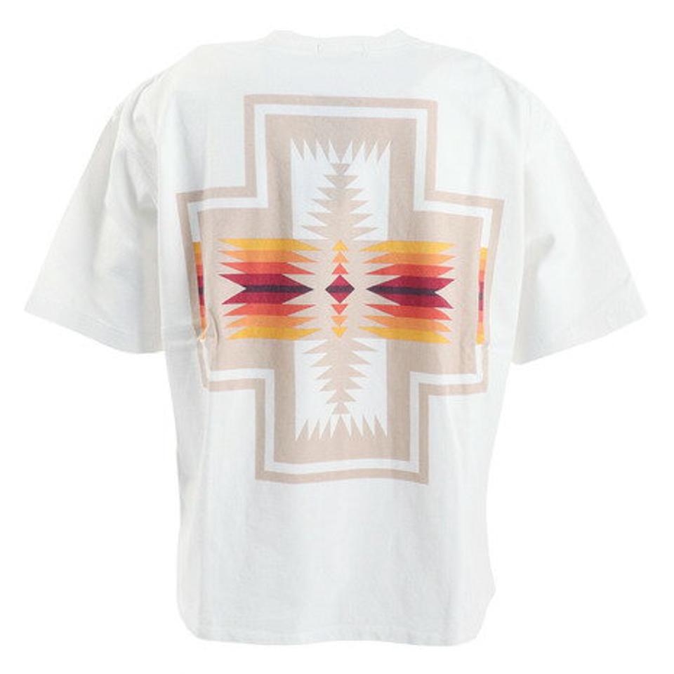 ペンドルトン(PENDLETON)(メンズ)半袖Tシャツ バックプリントTシャツ 19804409 O.Wht オフホワイト
