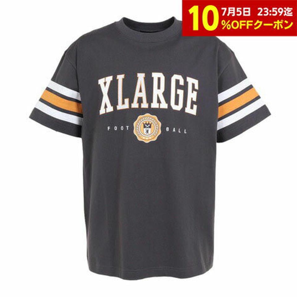 【10%OFFクーポン対象!7/5まで】エクストララージ(XLARGE)(メンズ)XL FOOTBALL 半袖Tシャツ 101231011013-CHARCOAL