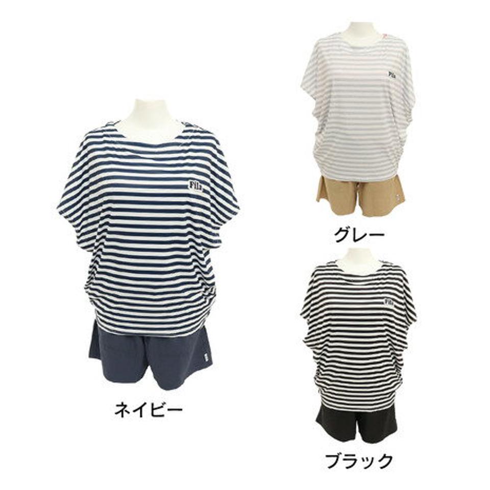 フィラ(FILA)(レディース)水着 4点セット 水陸両用 コクーンTシャツ ショートパンツ 222703