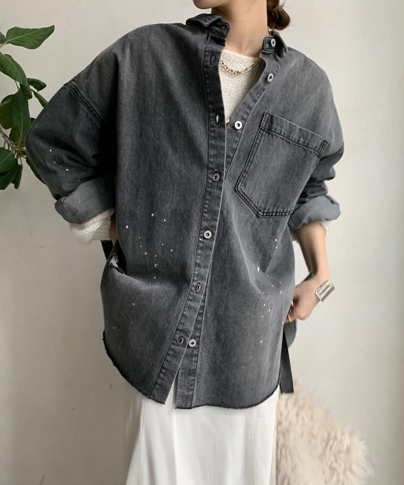 【新色追加】ダメージデニムシャツ
