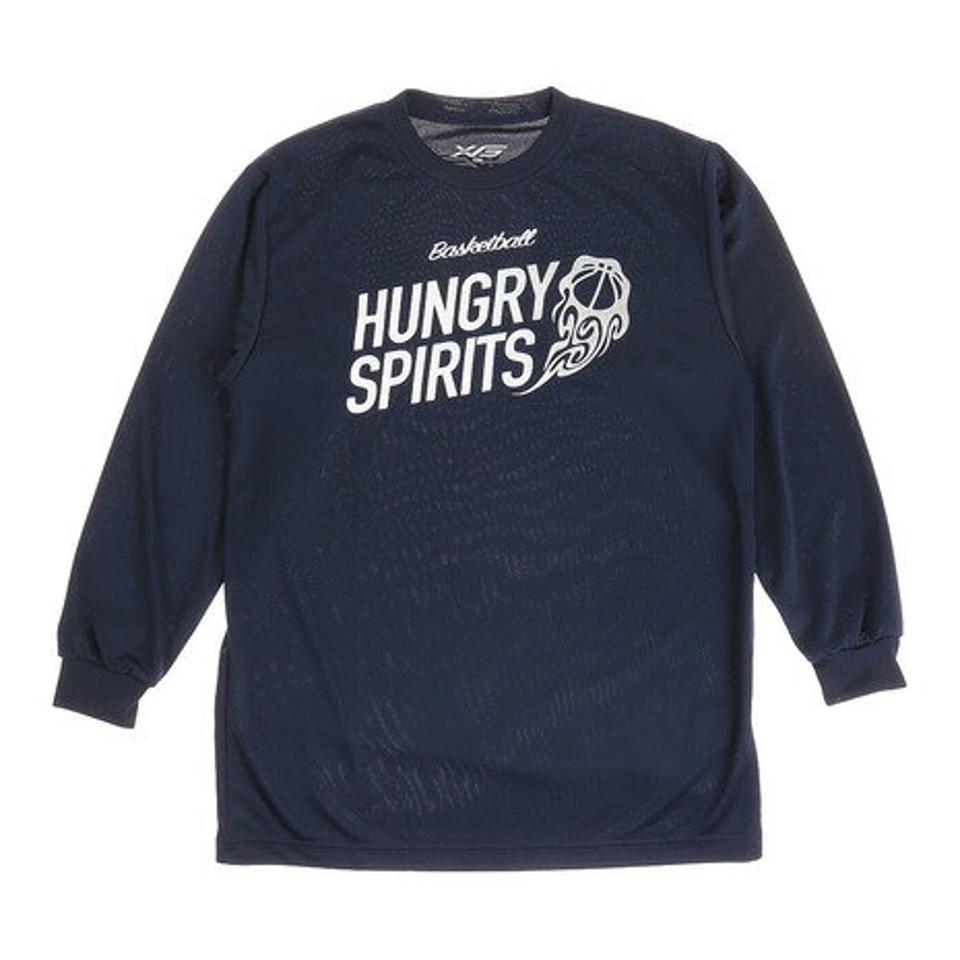 エックスティーエス(XTS)(キッズ)ジュニア ドライ 吸汗速乾 長袖Tシャツ 751G0ES1640 NVY バスケットボールウェア