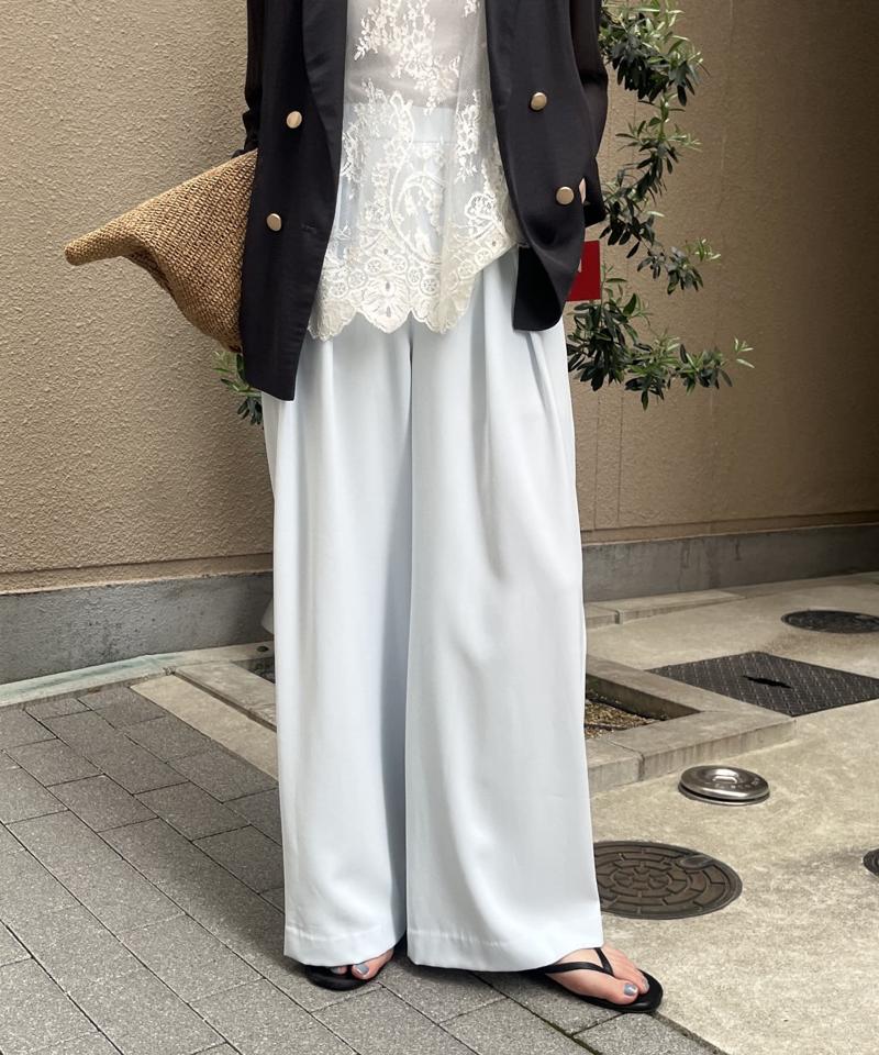 【年間総売上１位！】【20色４サイズ】【マイナス3キロ見え！】タックワイドパンツ