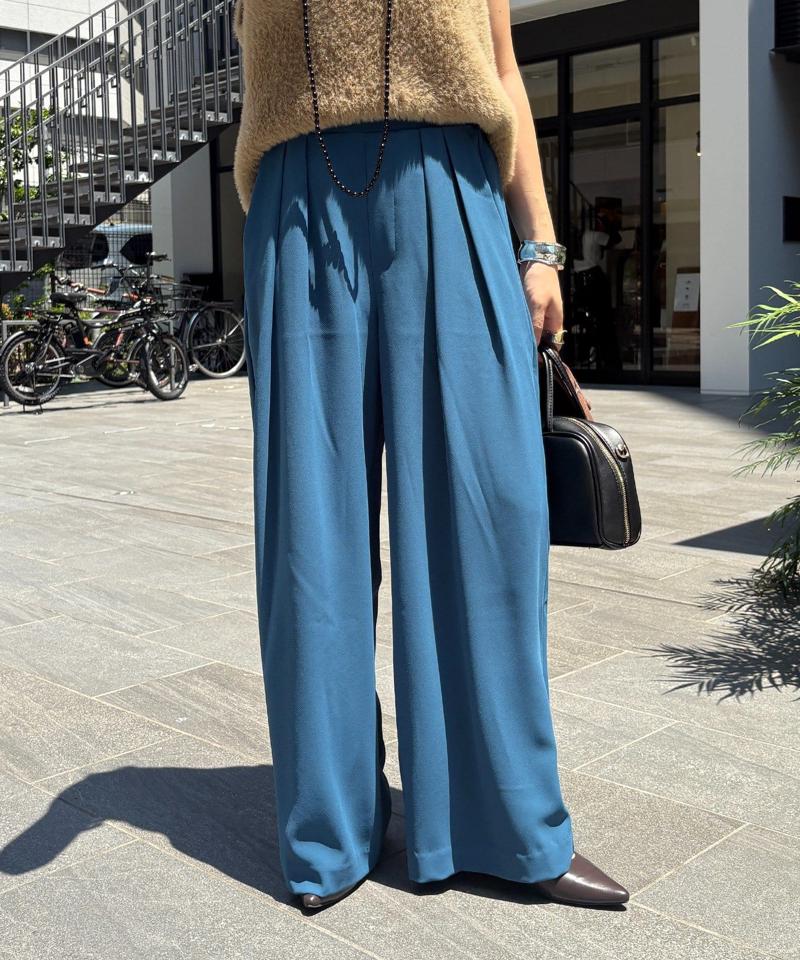 【累計販売数3万枚突破/22色4サイズ展開!】タックワイドパンツ