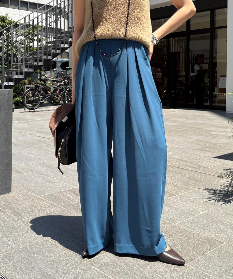 【累計販売数3万枚突破/22色4サイズ展開!】タックワイドパンツ