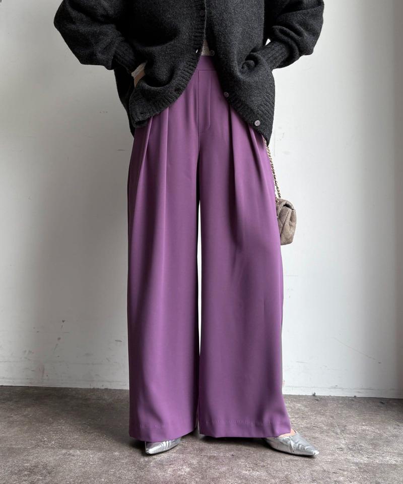 【累計販売数3万枚突破/22色4サイズ展開!】タックワイドパンツ