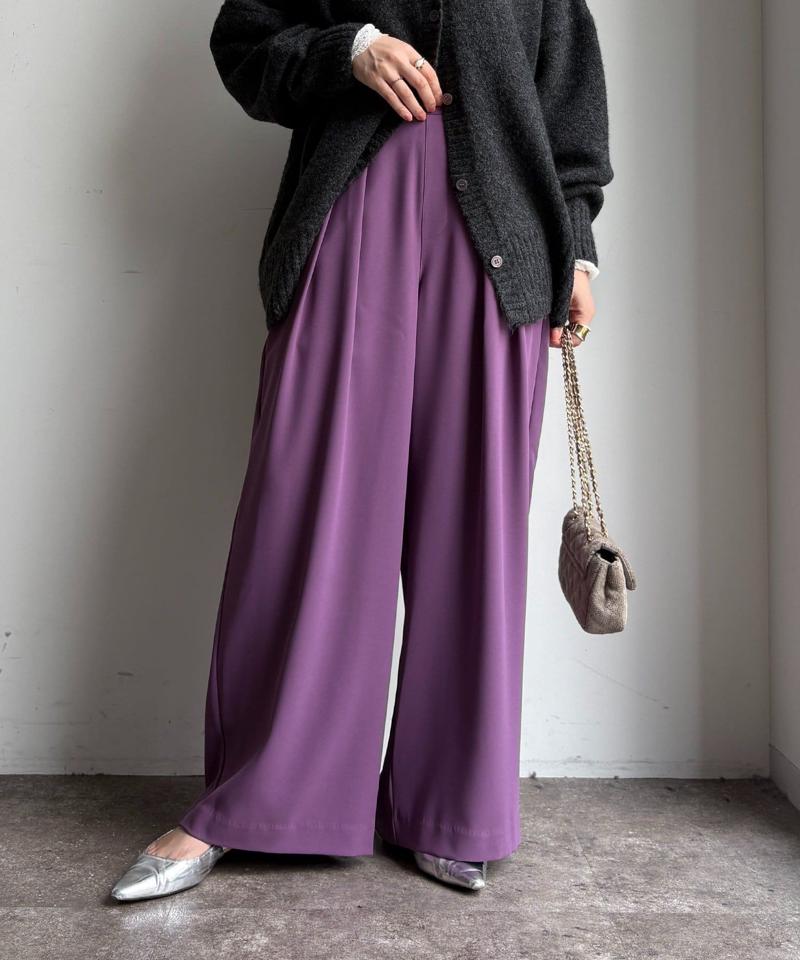 【累計販売数3万枚突破/22色4サイズ展開!】タックワイドパンツ