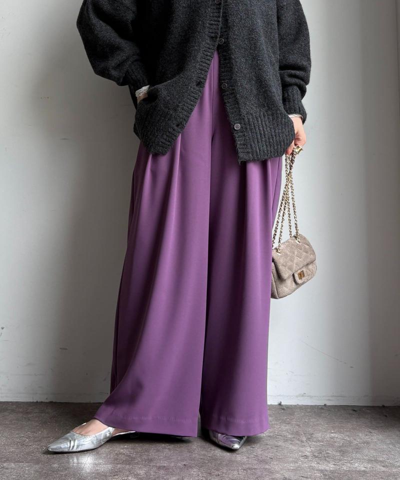 【累計販売数3万枚突破/22色4サイズ展開!】タックワイドパンツ