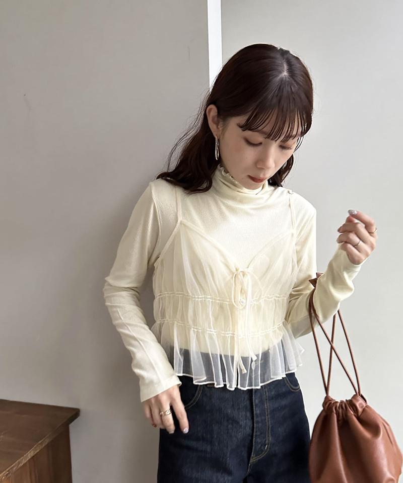 【WEB限定】チュールレイヤードキャミソール