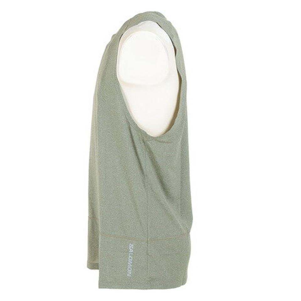 サロモン(SALOMON)(メンズ)カットソー タンクトップ クロスラン LC2051300 カーキ