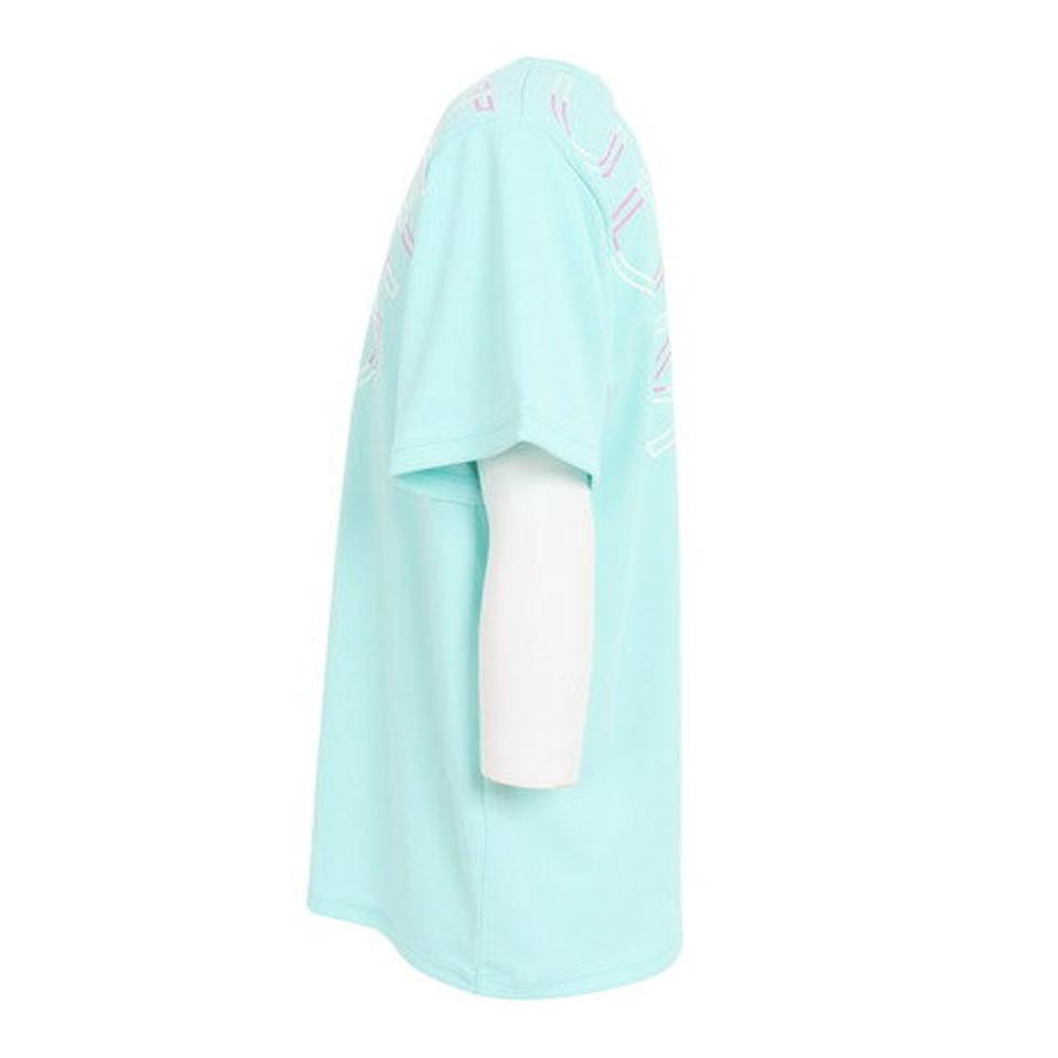 【2点で10%OFFクーポン対象!9/7まで】ジローム(GIRAUDM)(キッズ)半袖Tシャツ キッズ ドライプラス プリントメッシュ CT3S0069-TR865-GRES MINT